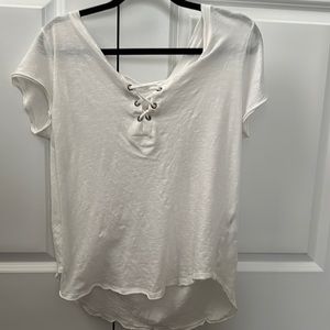 billabong white crossed chest tee